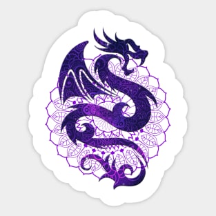 Dragon and Mandala Sticker